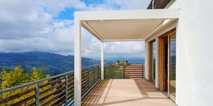Megamenu pergola bioclimatica retrattile