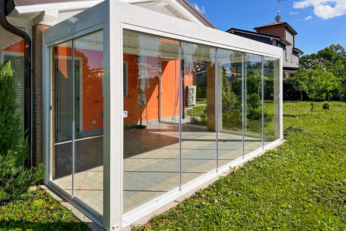 Pergola con vetrata Infixa
